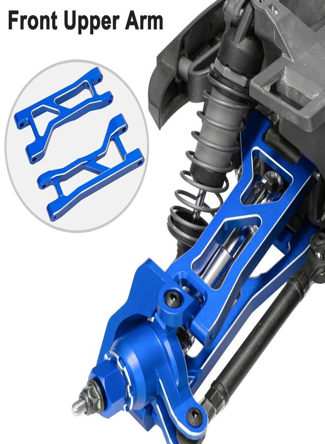 LRFHL Aluminum Suspension Arms Front Rear and Upper Lower Suspension Arms for Traxxas 1/16 Mini XRT Monster Truck Upgrade (Blue) - Image 2